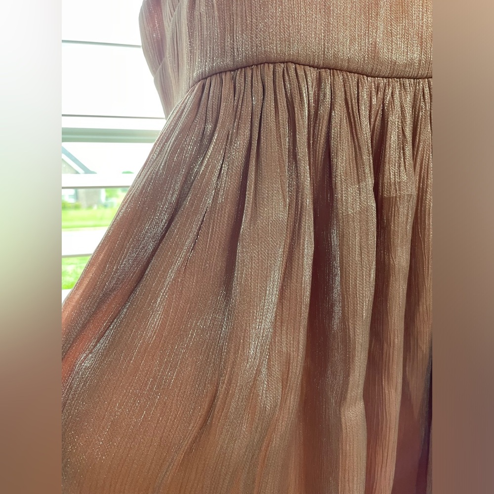 Lovers + Friends Formal Cocktail Mini Dress Dusty Rose W/ Shimmer XS Stunning! - Picture 3 of 13
